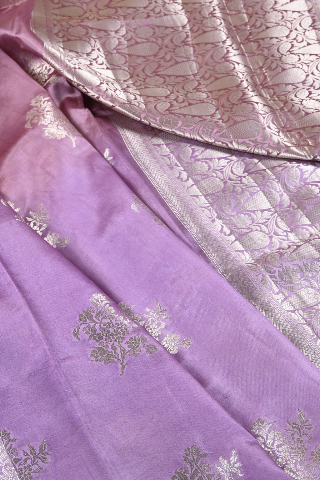 Dual Tone Pure Banarasi Katan Silk Saree