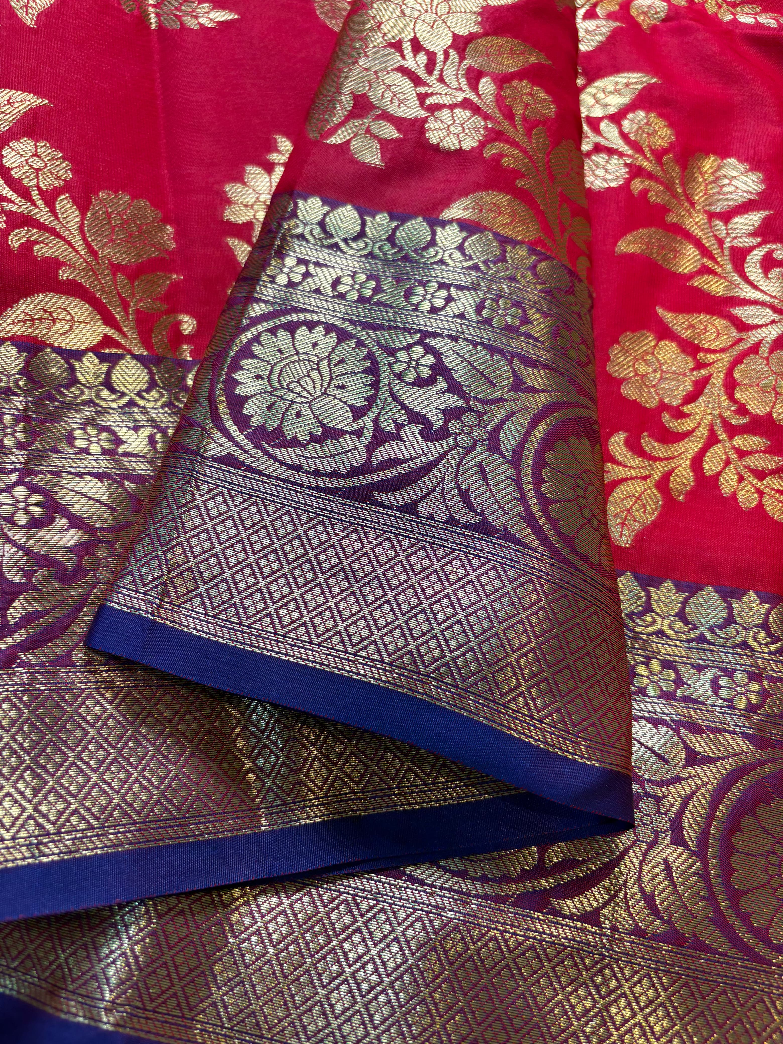 Contrast Banarasi Fancy Katan Silk Saree