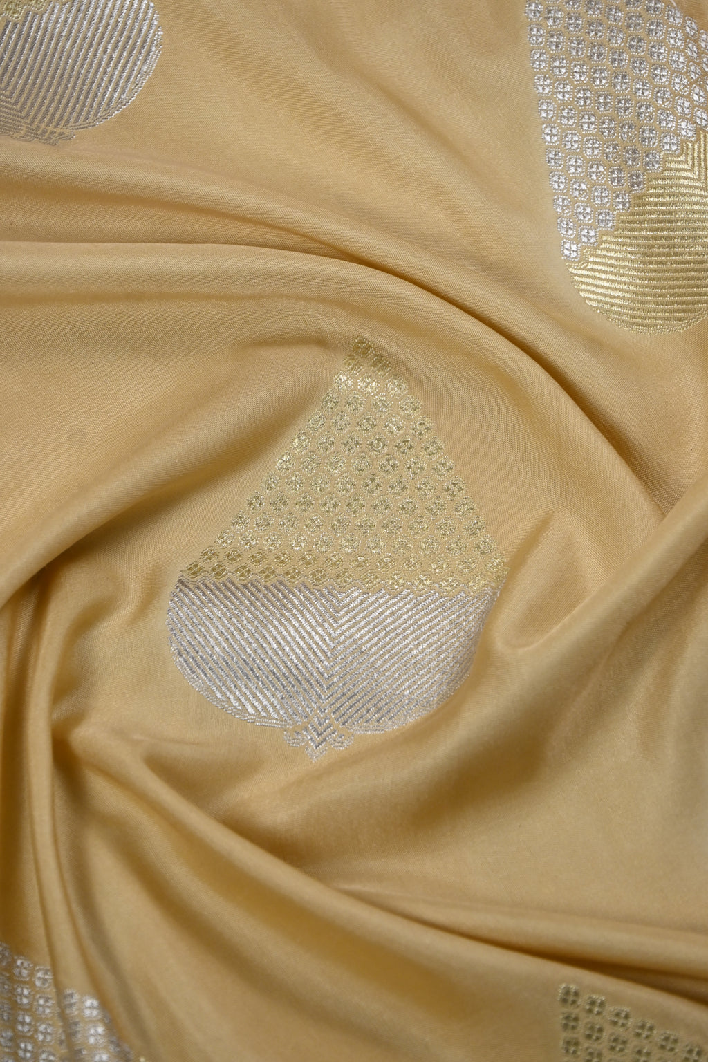 Baby Mustard Pure Banarasi Satin Mashru Silk Saree