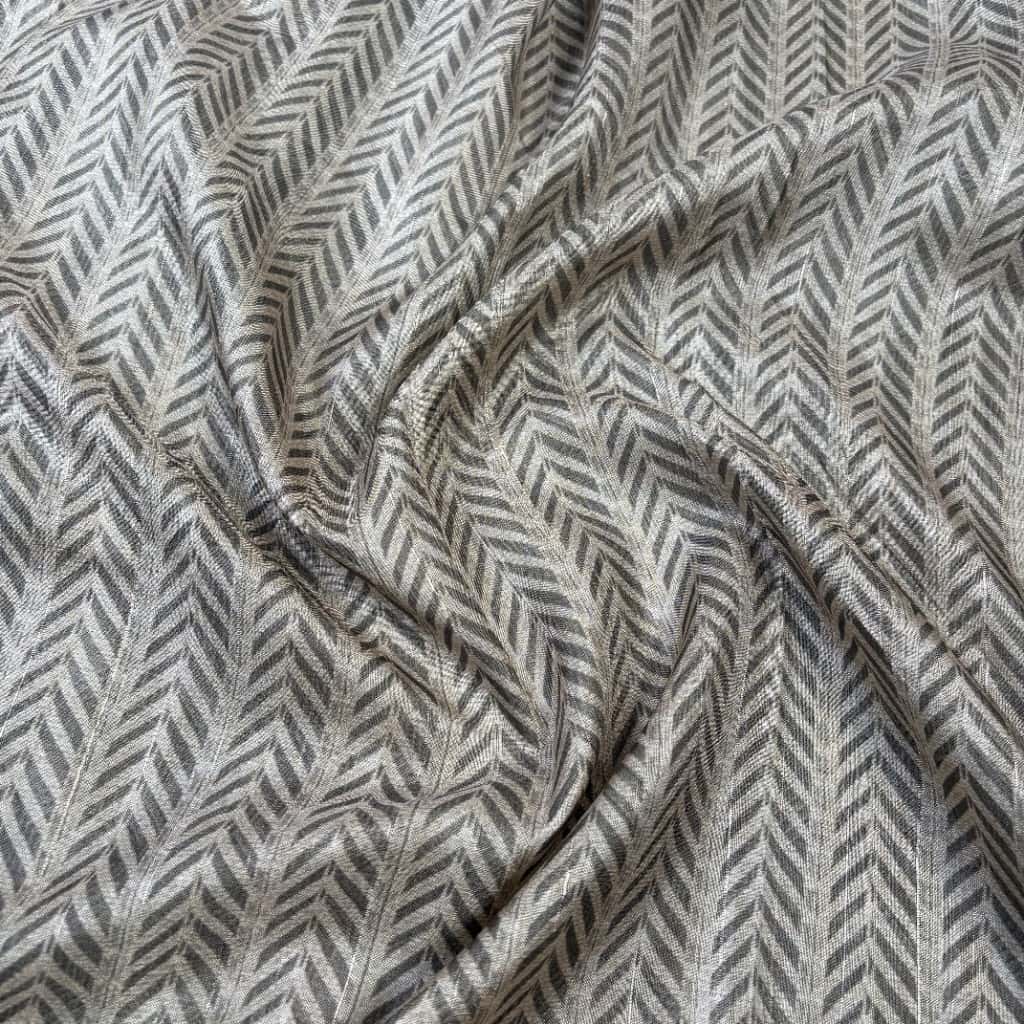 Grey Banarasi Tussar Matka Silk Saree