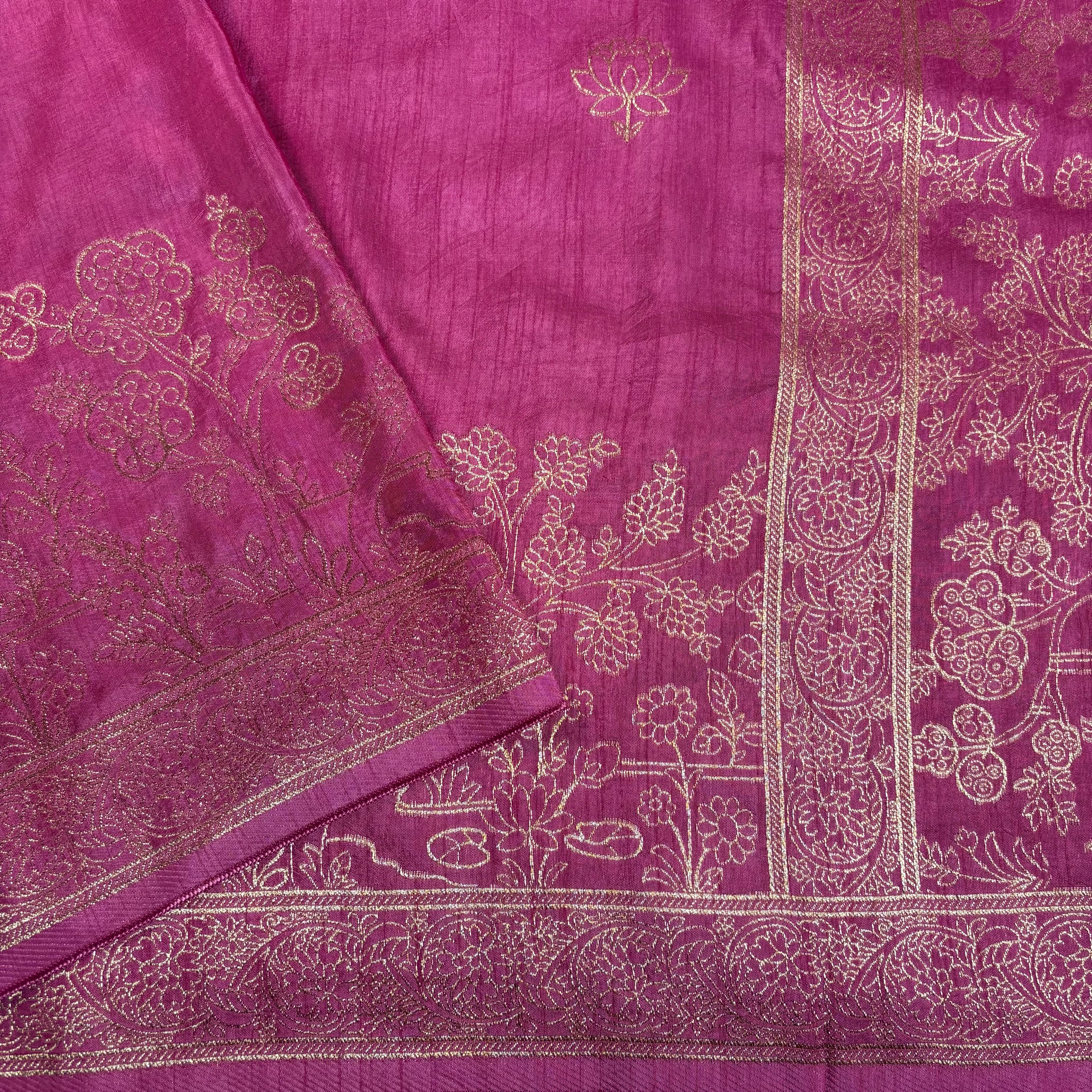 Lilac Banarasi Katan Silk Saree