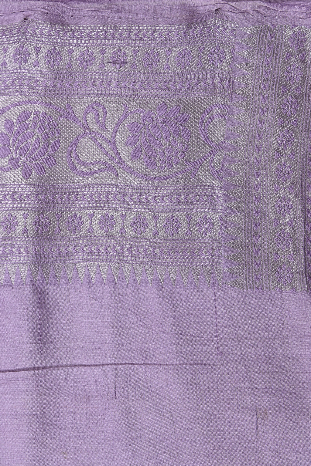 Purple Pure Banarasi Katan Tissue Silk Saree