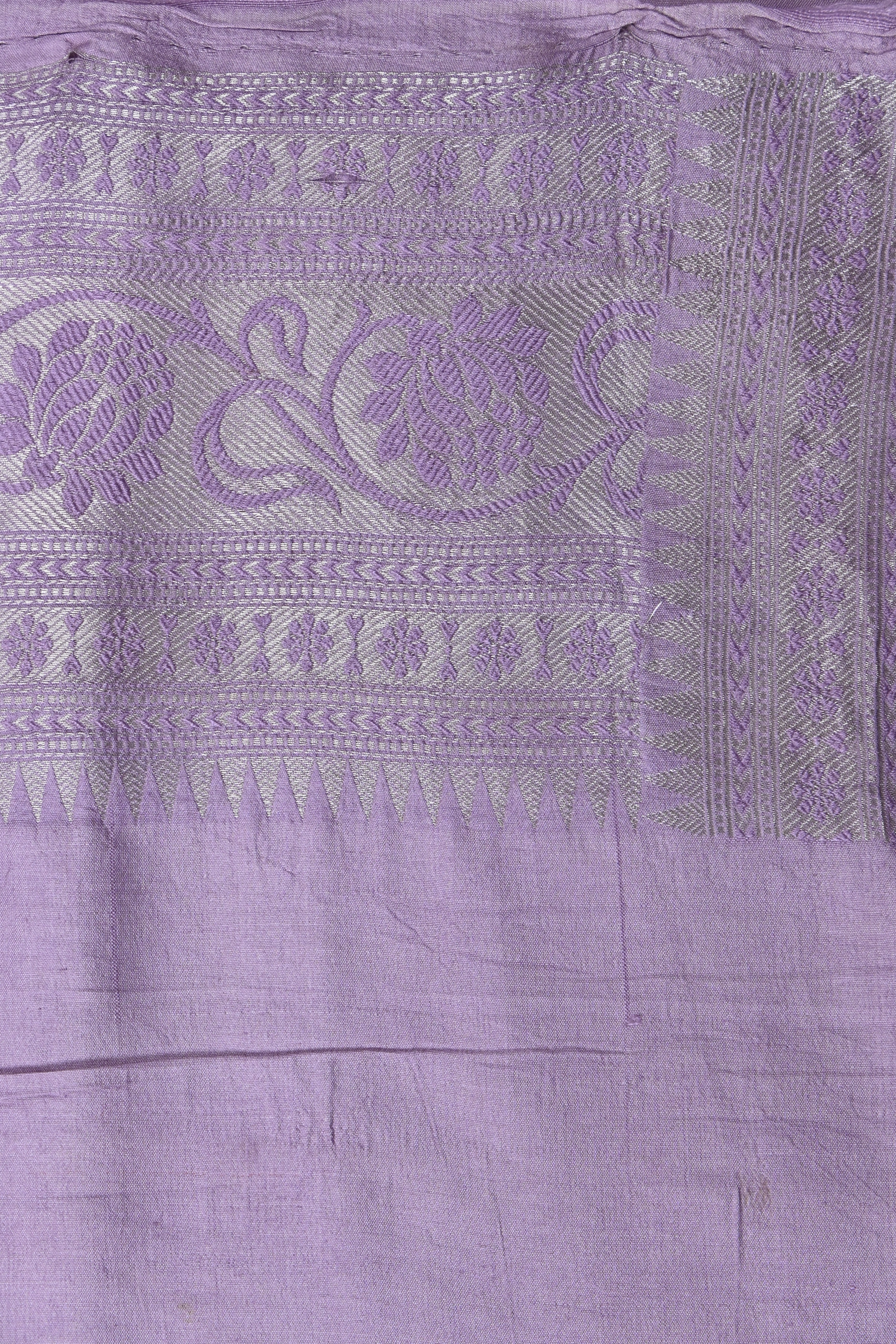 Purple Pure Banarasi Katan Tissue Silk Saree