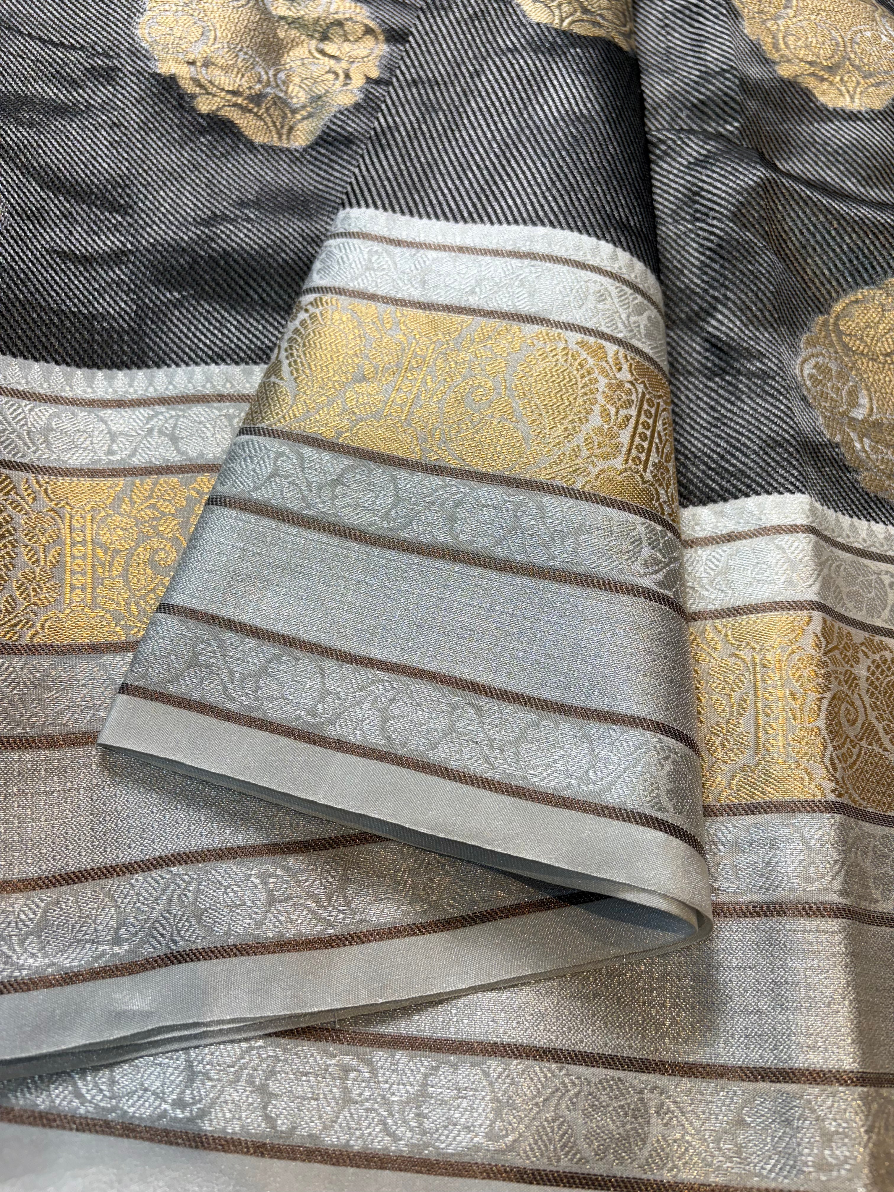 Contrast Banarasi Fancy Katan Tissue Saree