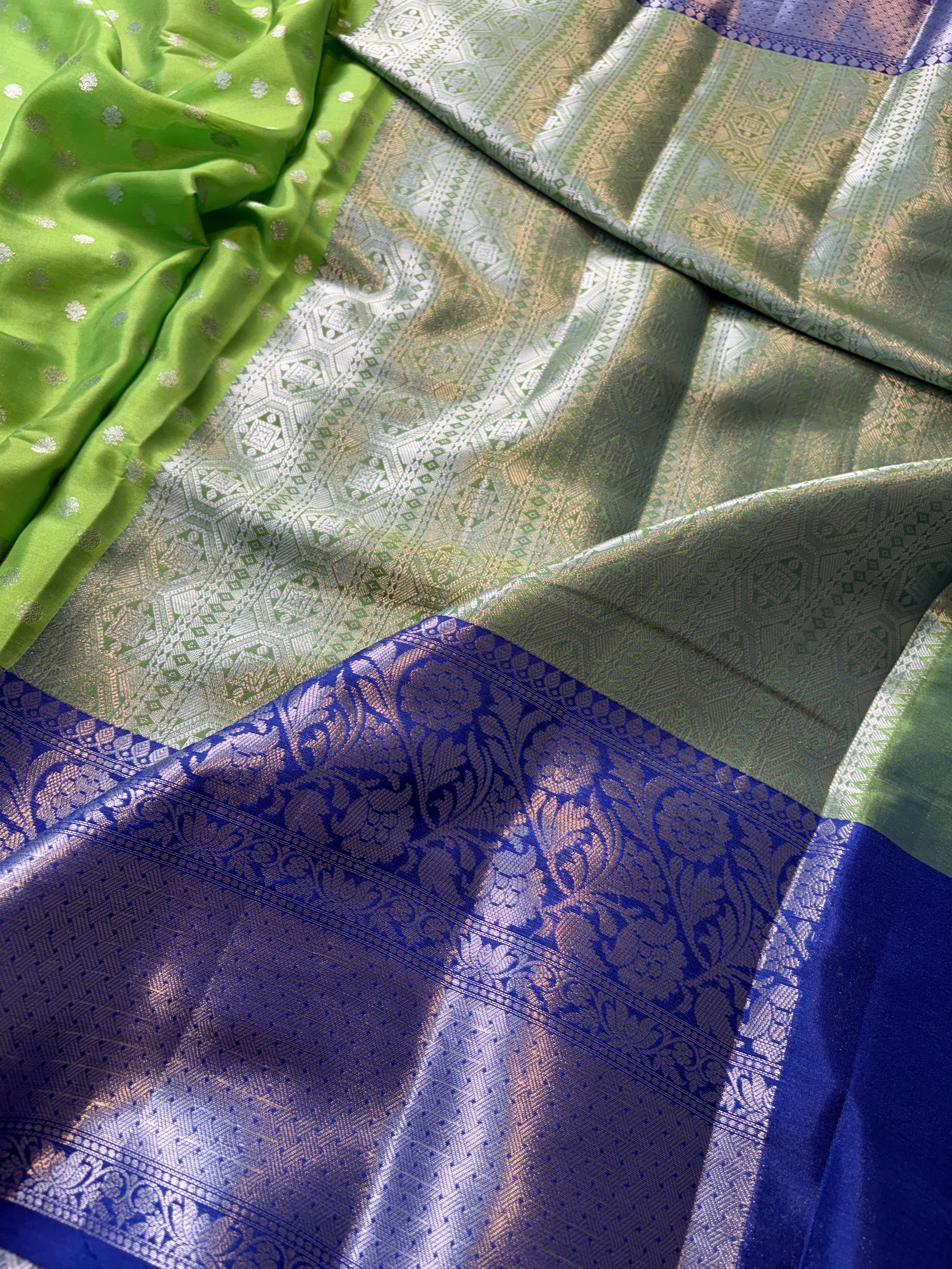 Contrast Banarasi Fancy Katan Saree