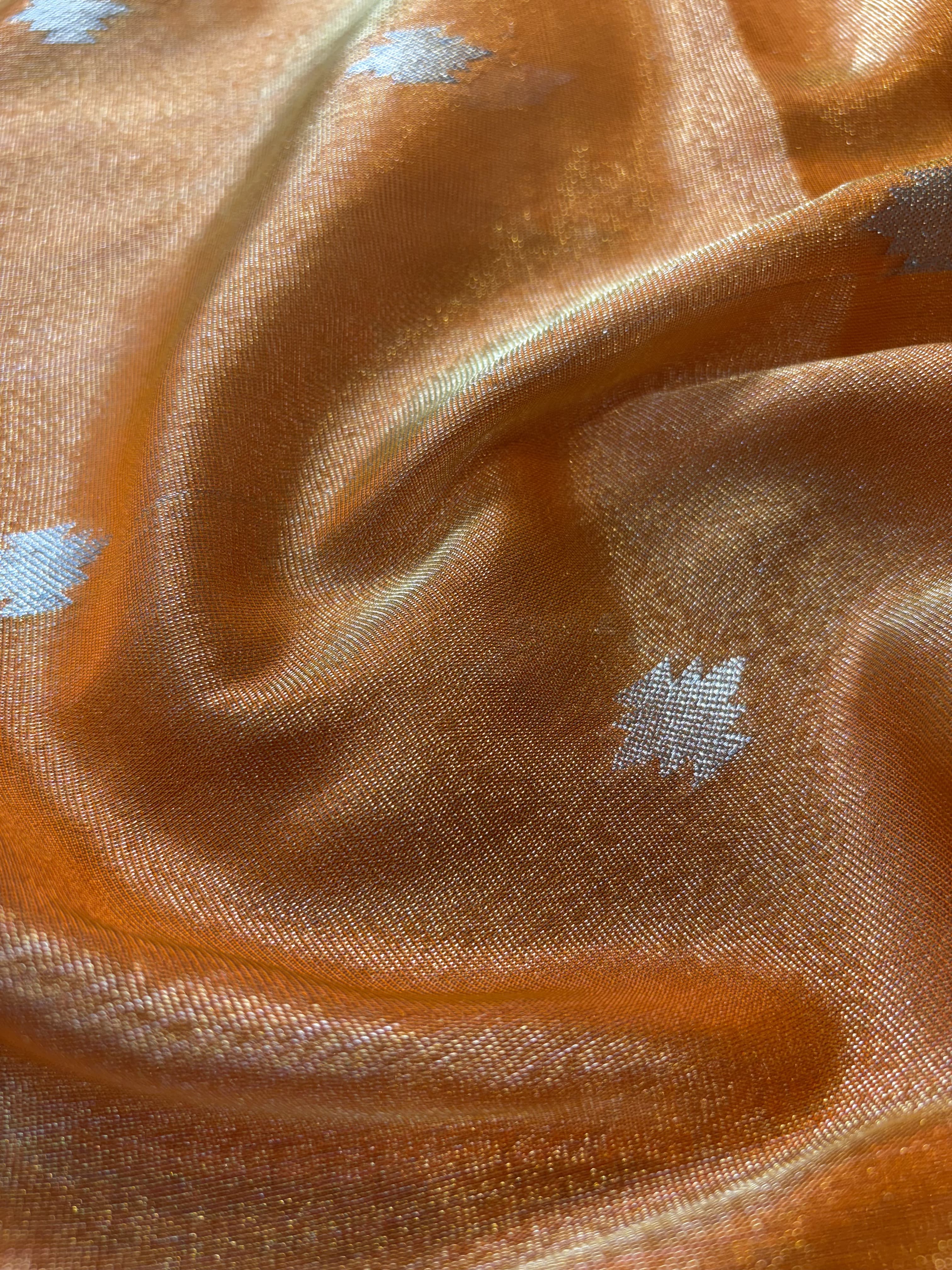 Contrast Banarasi Fancy Tissue Meena Saree