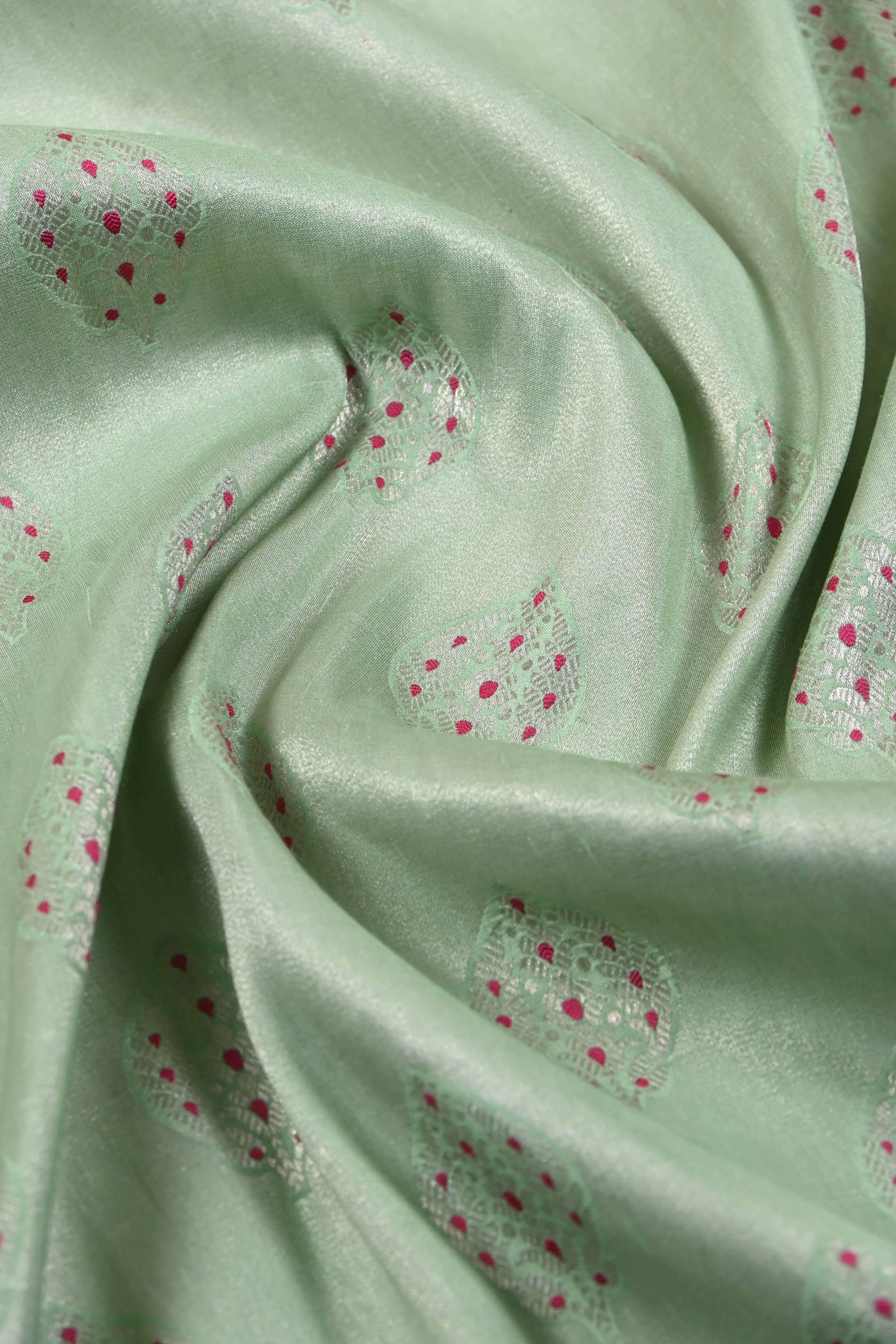 Pista Green Pure Banarasi Katan Tissue Silk Saree