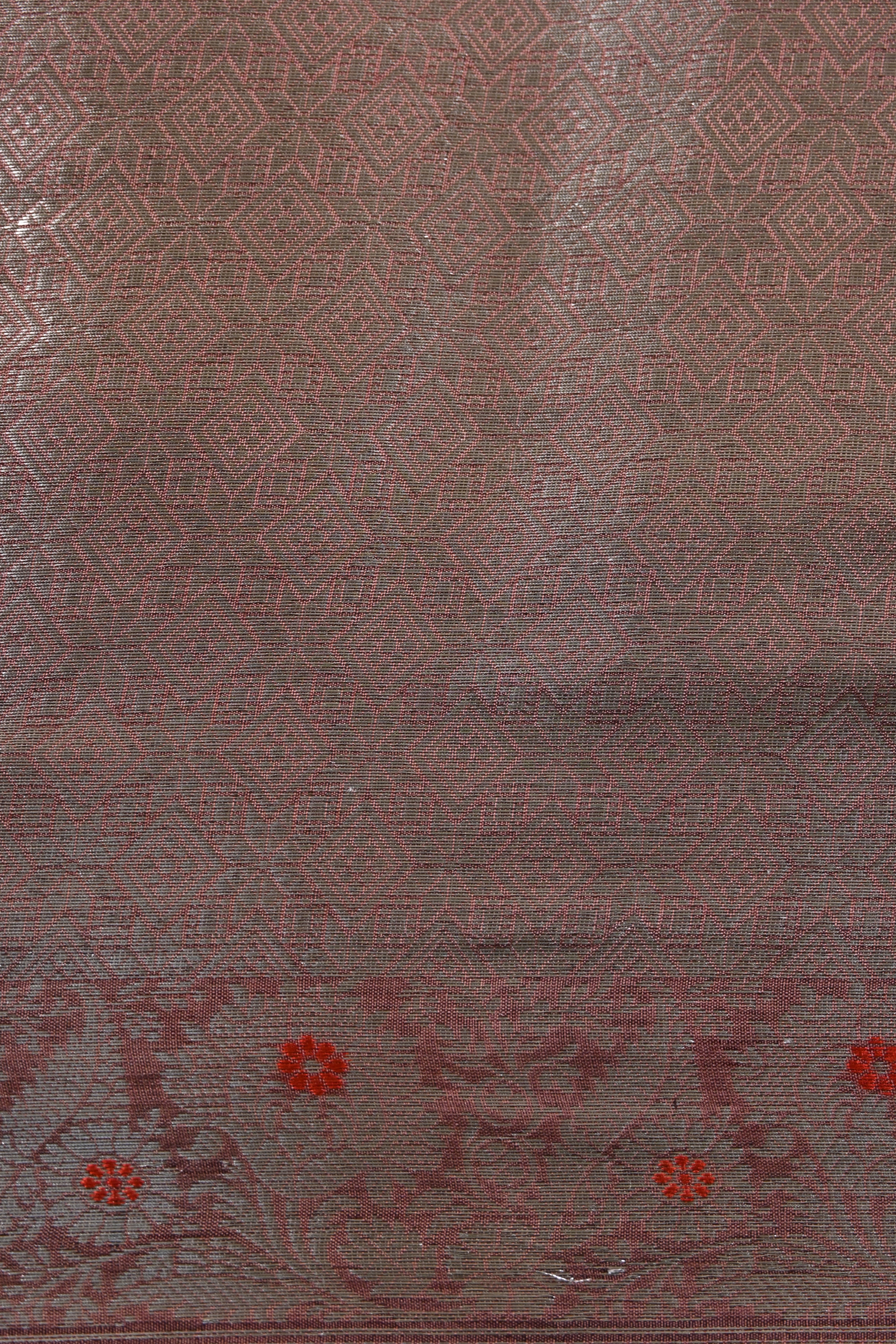 Dual Tone Pure Banarasi Katan Silk Saree