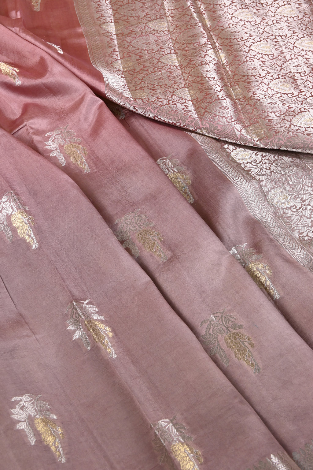 Dual Tone Pure Banarasi Katan Silk Saree