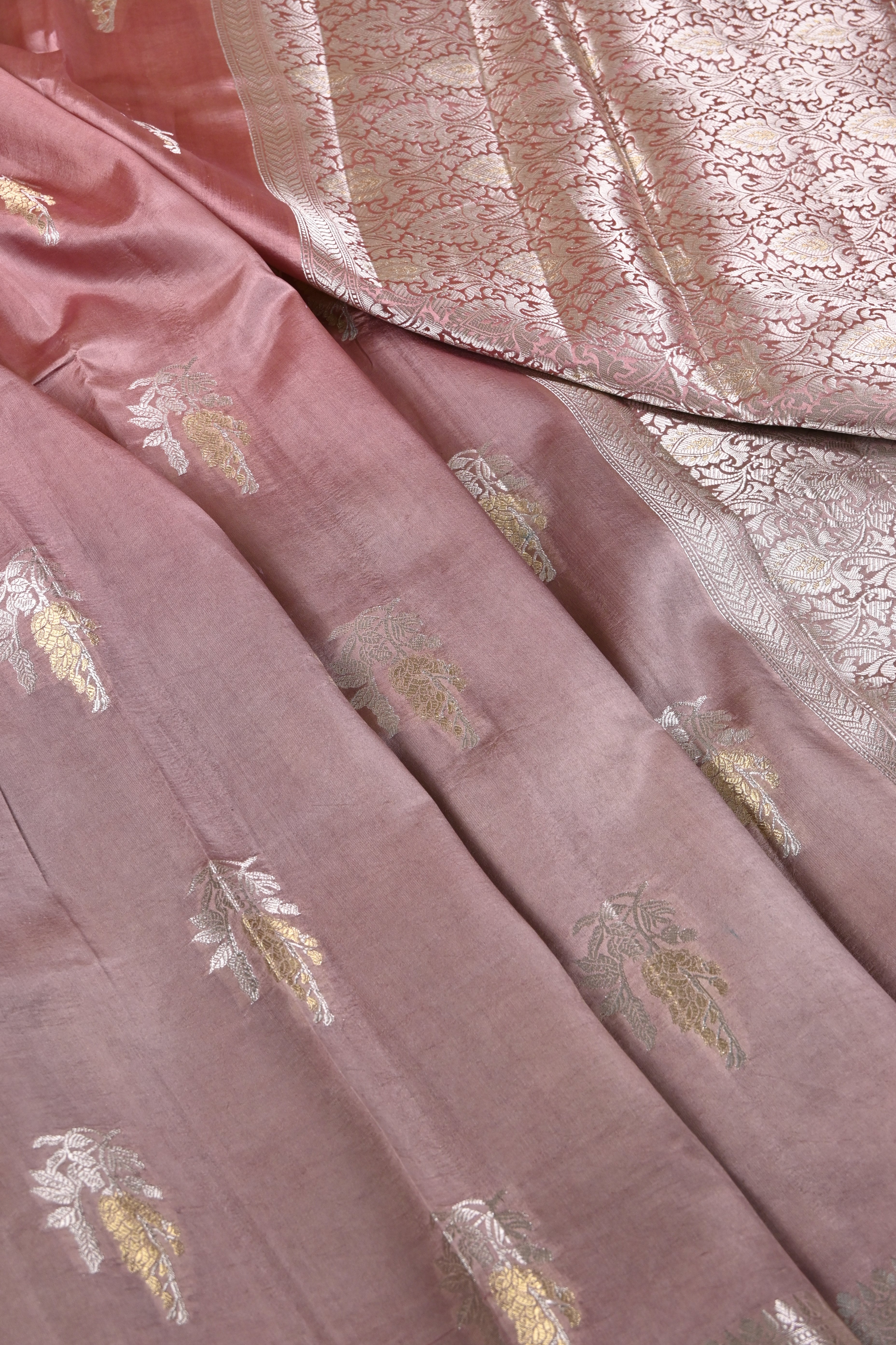 Dual Tone Pure Banarasi Katan Silk Saree