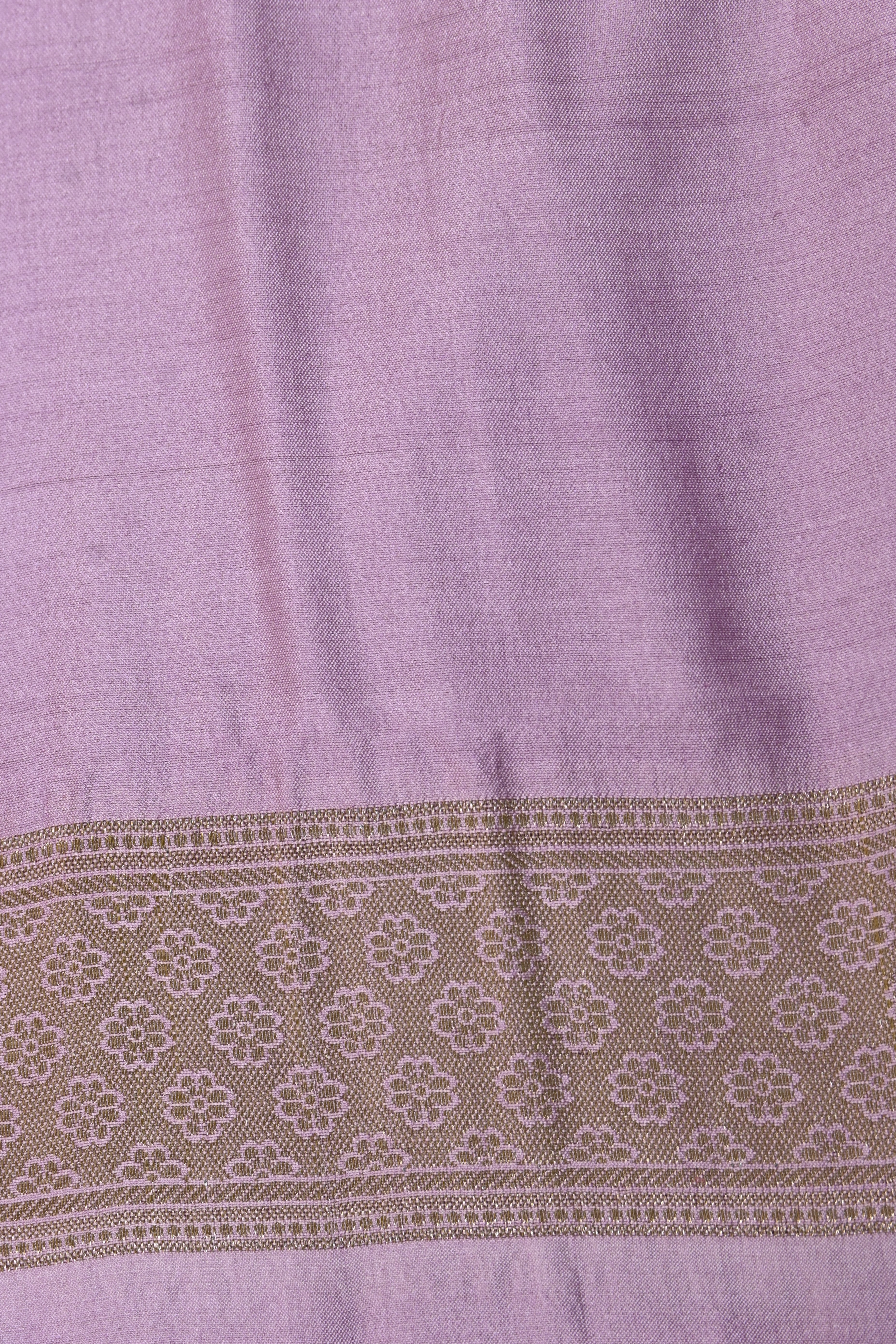 Lilac Pure Banarasi Moonga Silk Saree
