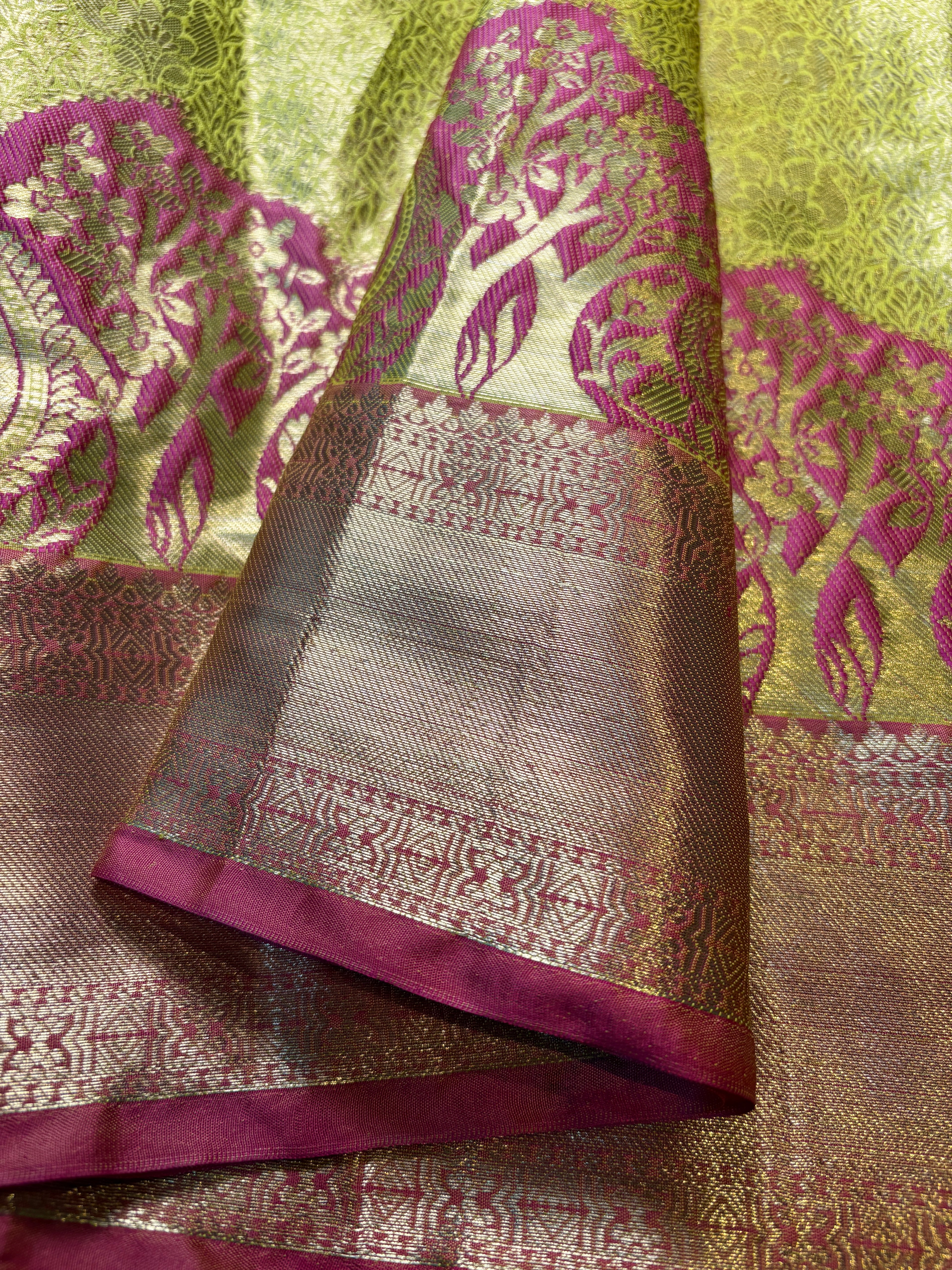 Contrast Banarasi Fancy Katan Brocade Saree