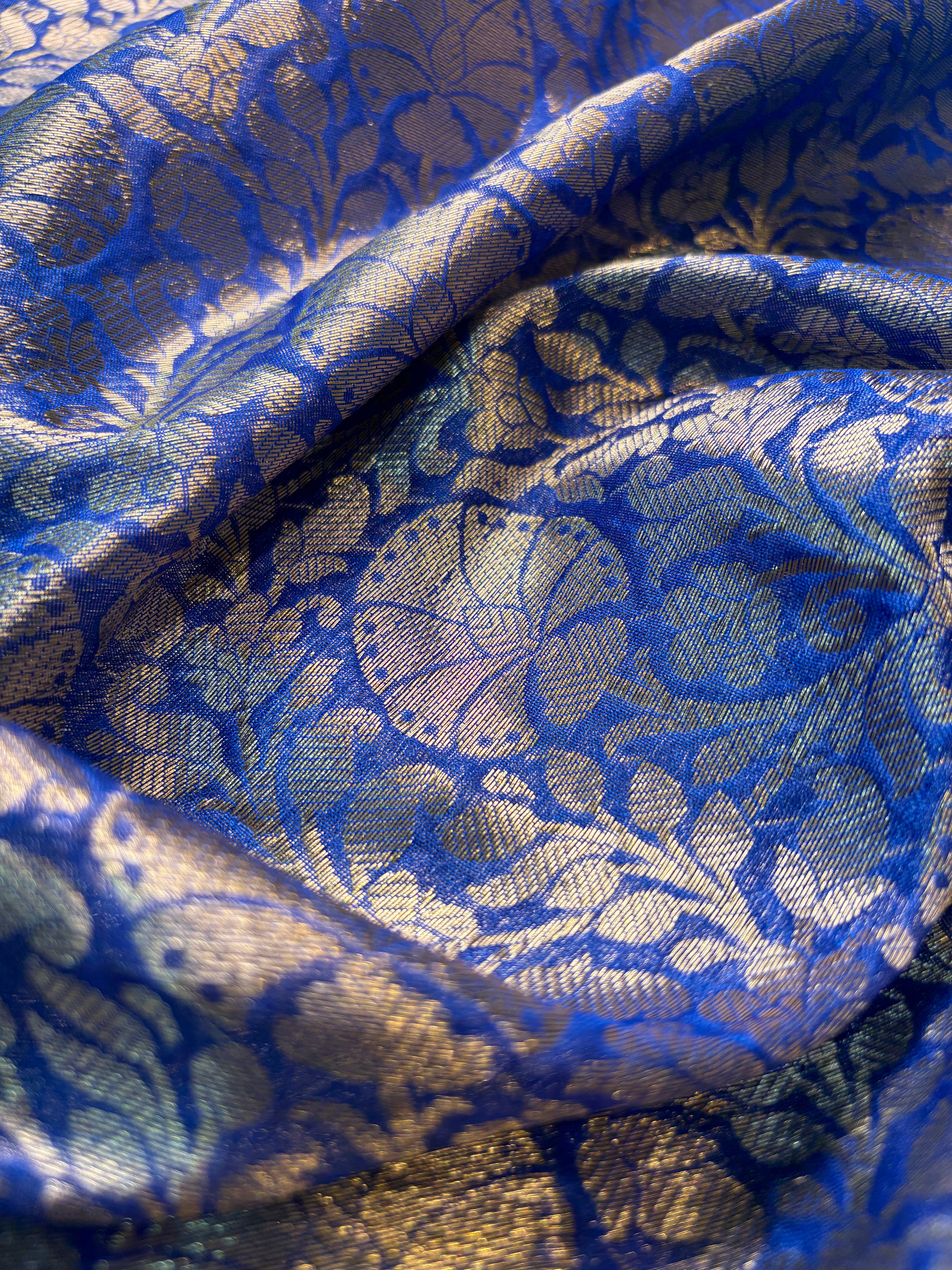 Contrast Banarasi Fancy Katan Brocade Silk Saree