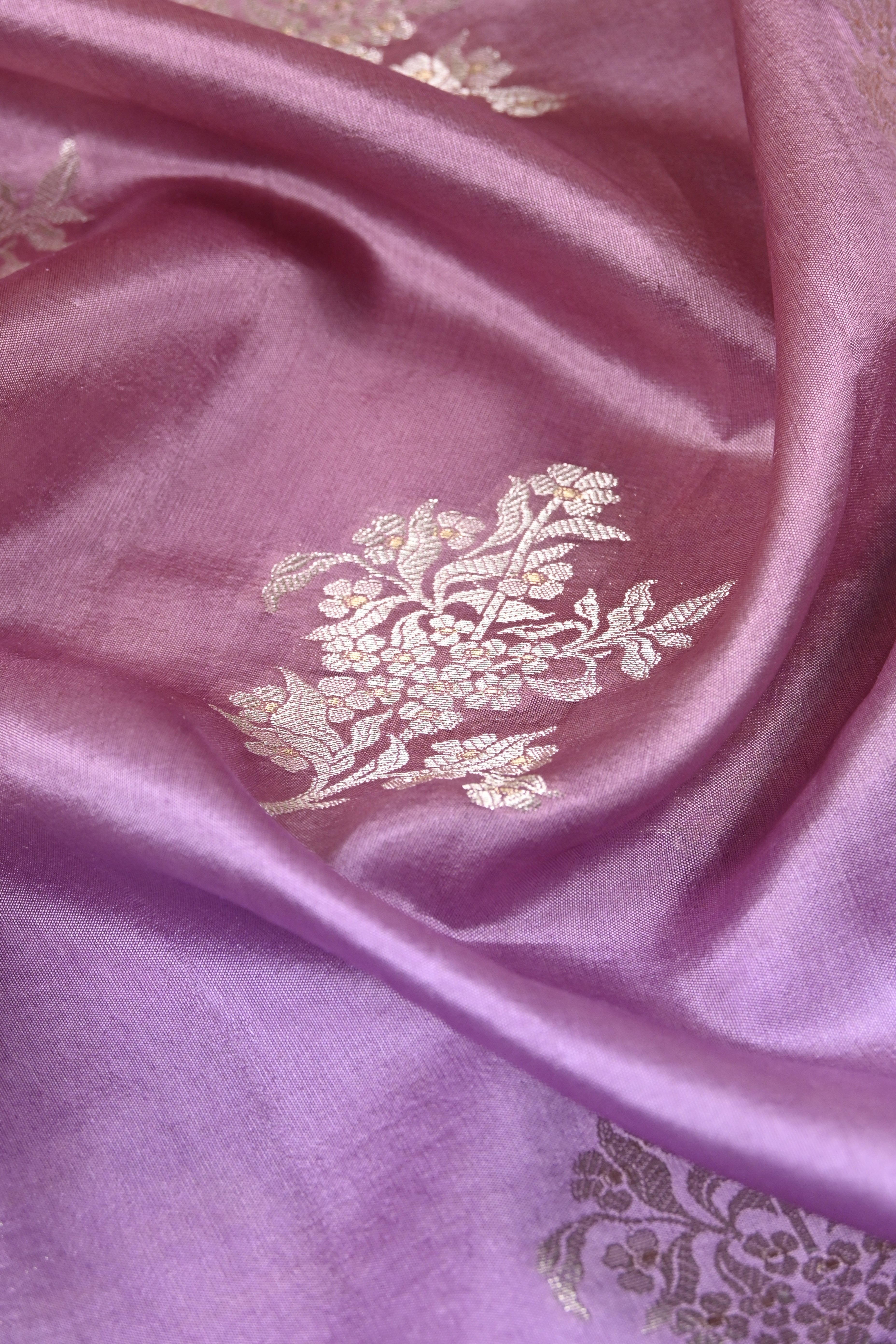 Dual Tone Pure Banarasi Katan Silk Saree