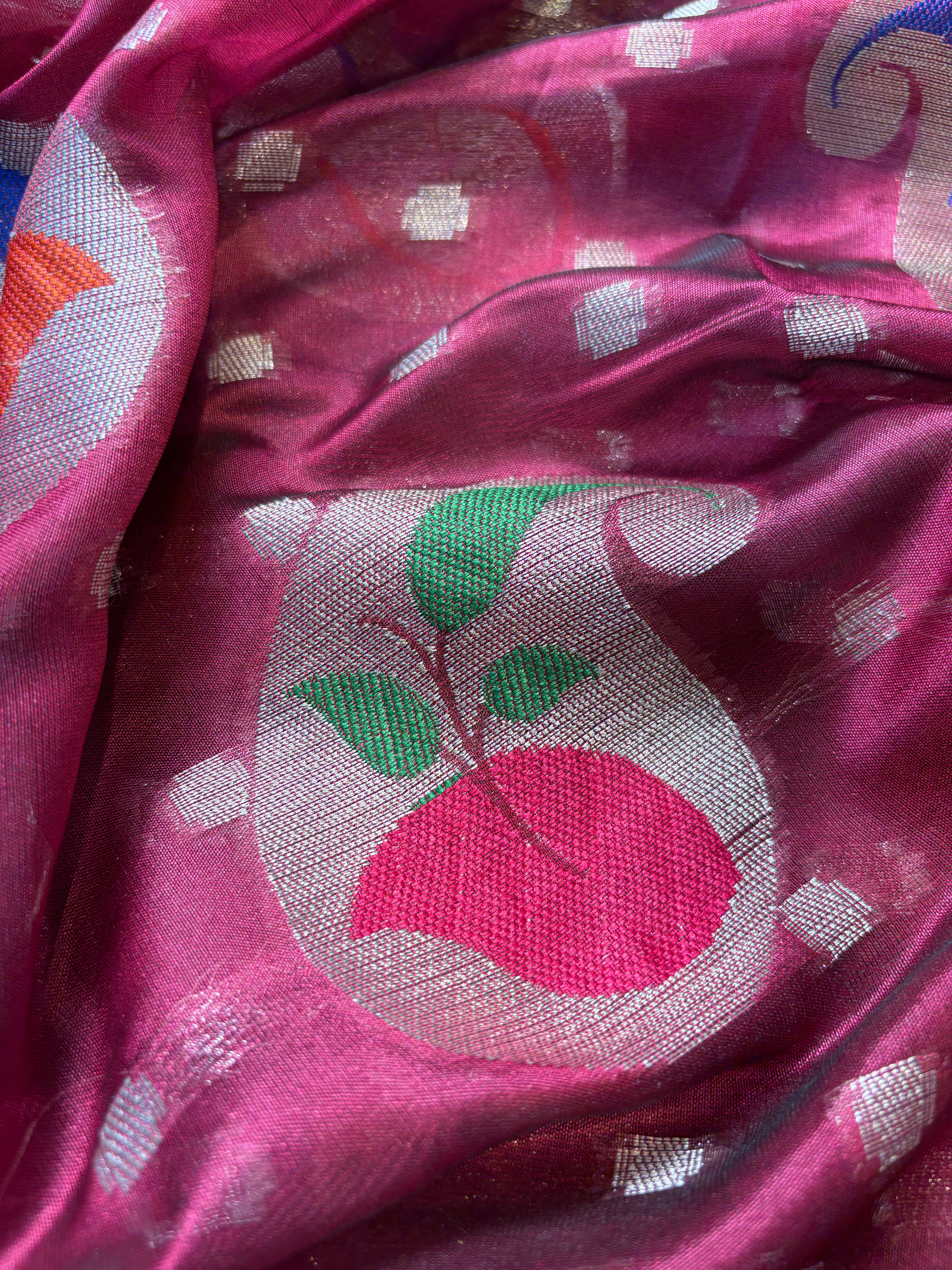 Pink Banarasi Katan Meena Silk Saree