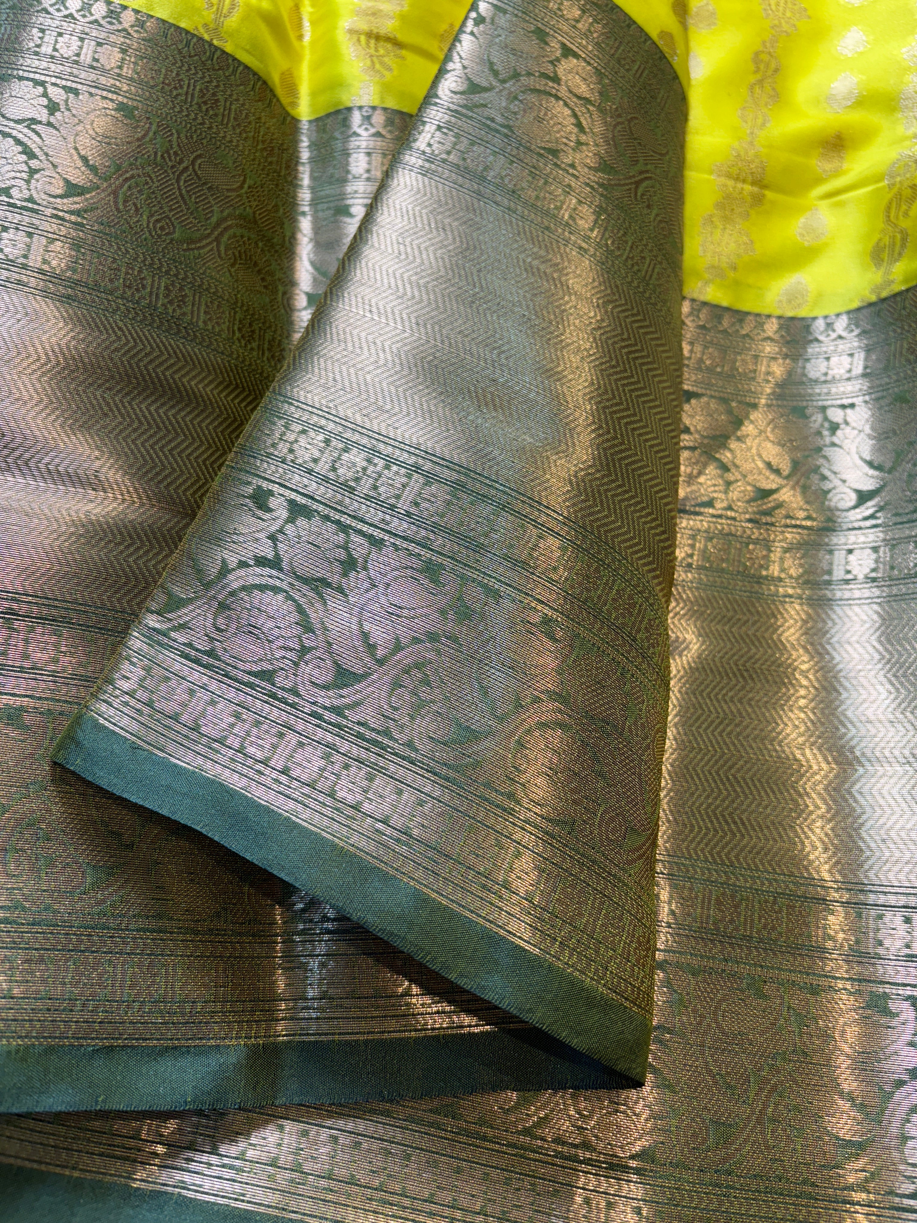 Mustard Banarasi Katan Silk Saree