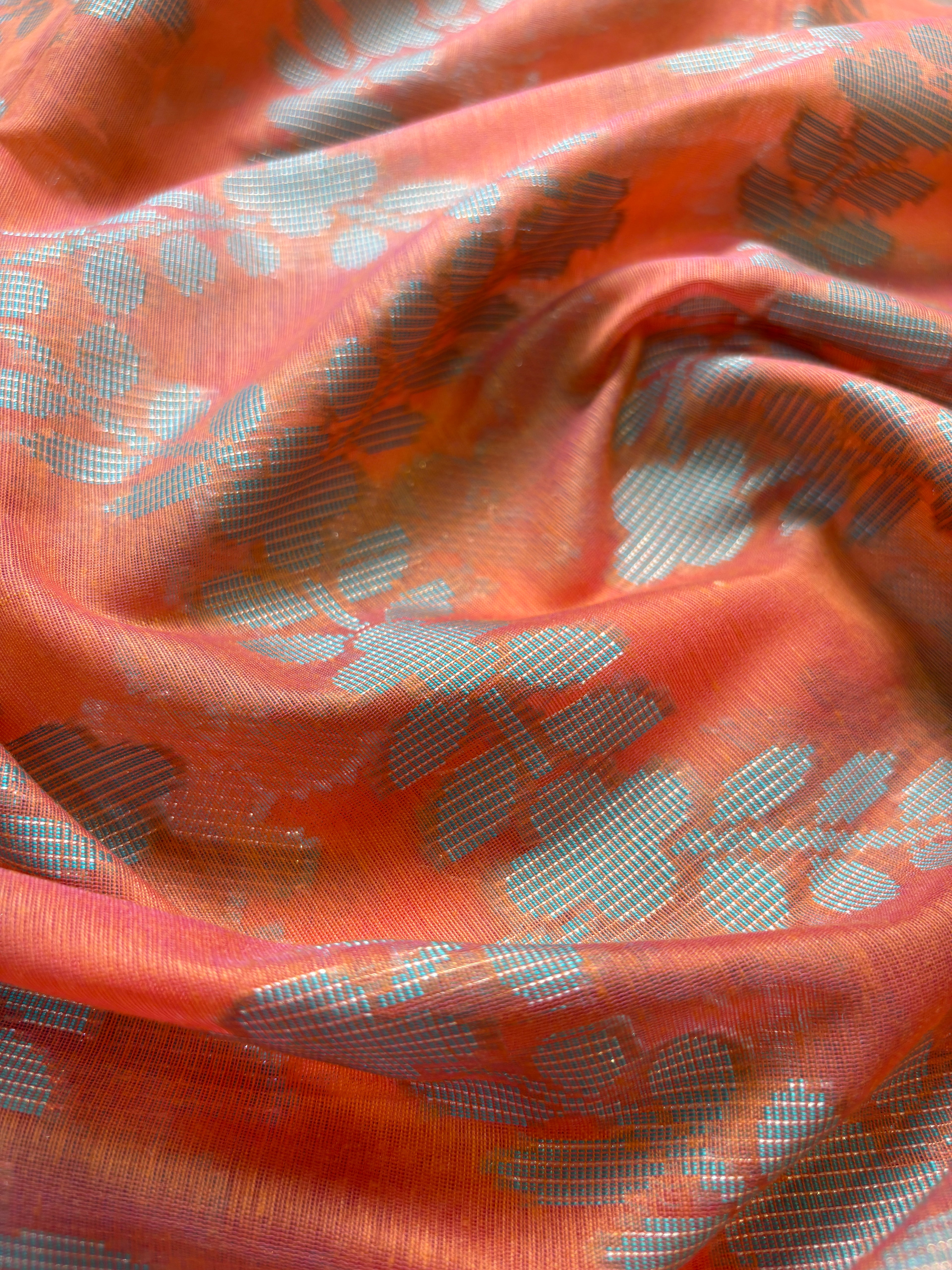 Orange Banarasi Mesrise Saree