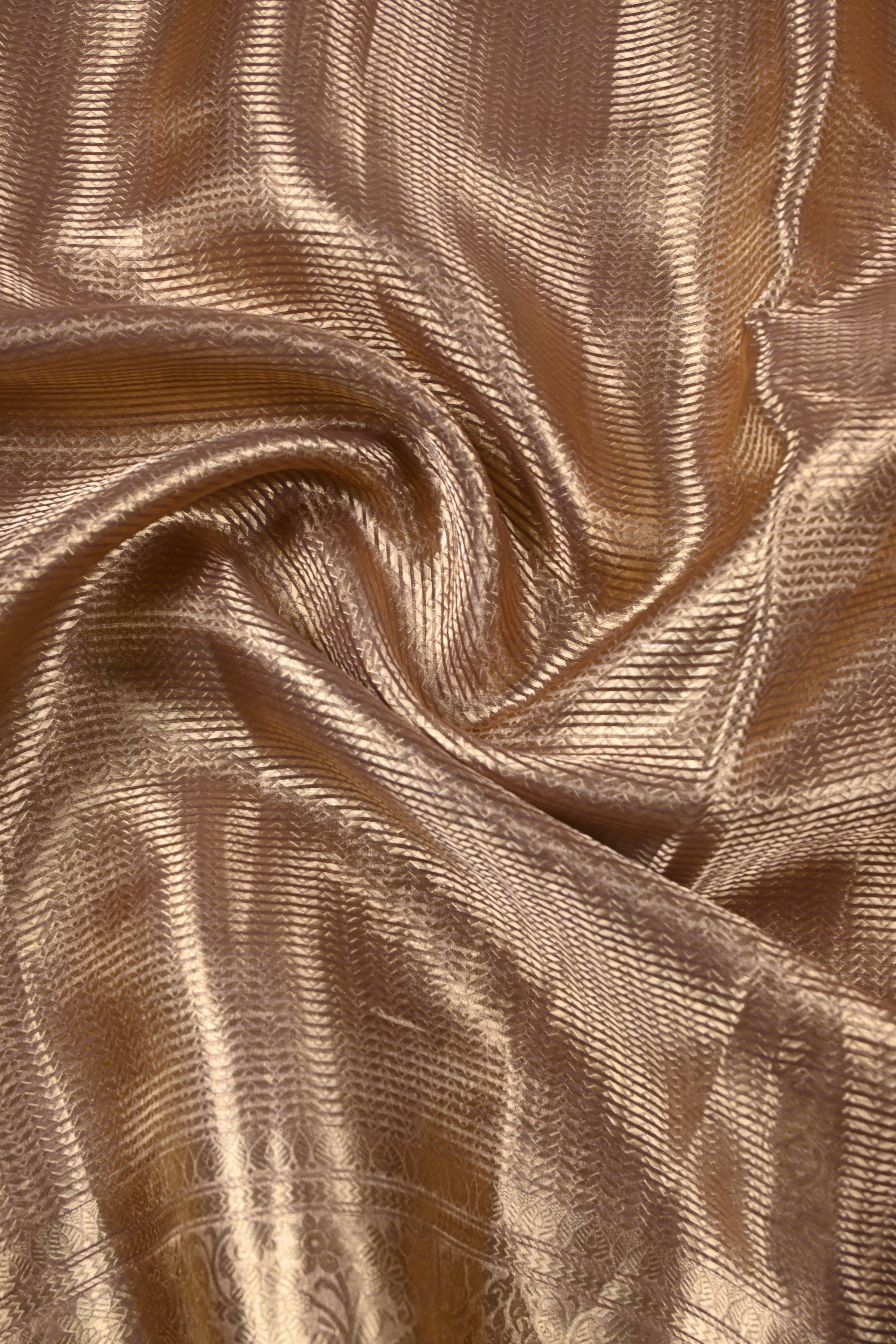 Baby Lilac Pure Banarasi Molten Tissue Silk Saree