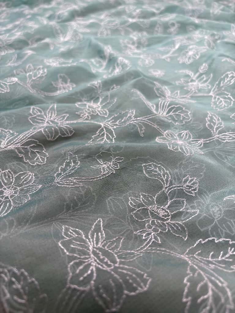 Sea Green Banarasi Softy Organza Silk Suit