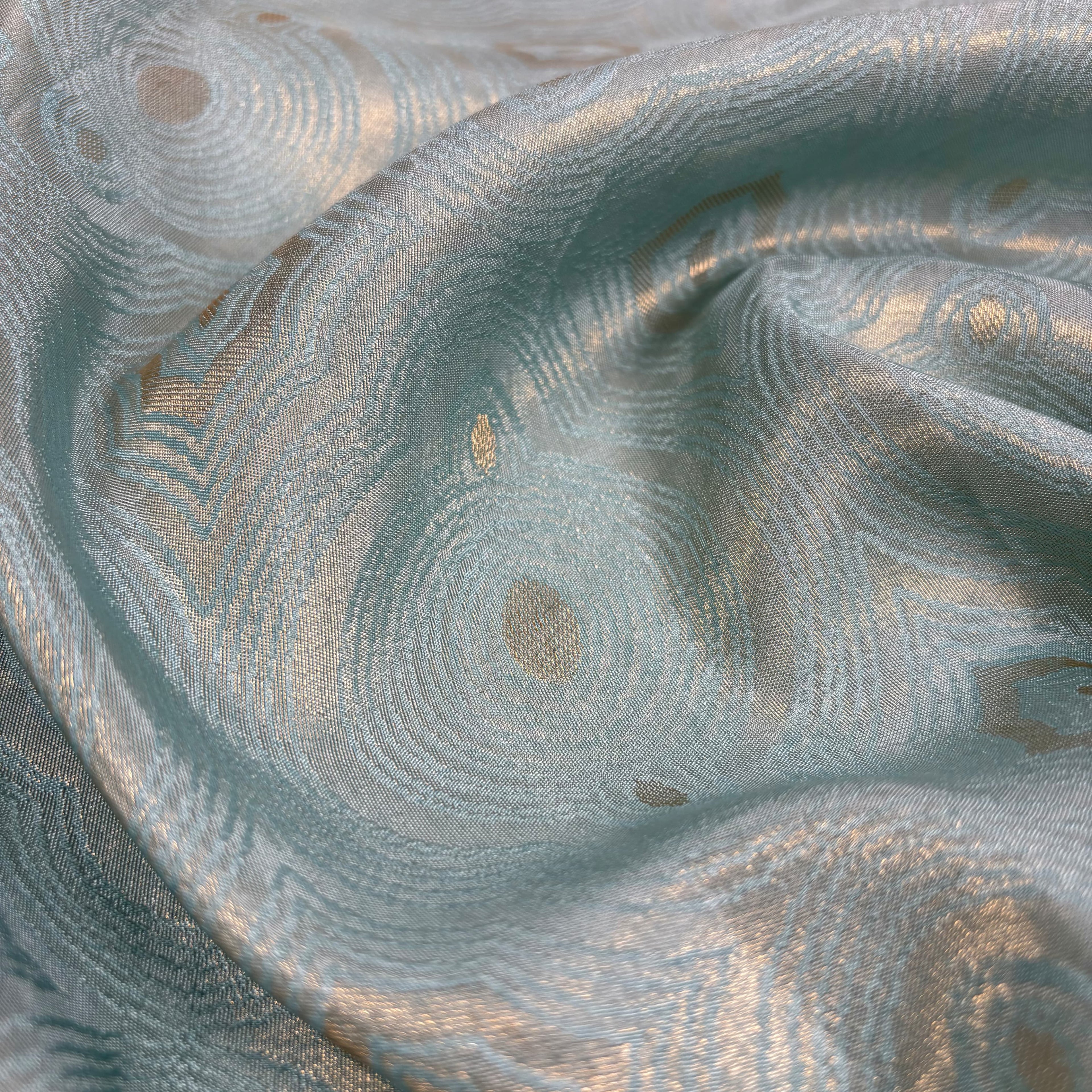 Sea Green Banarasi Dupiyan Silk Saree