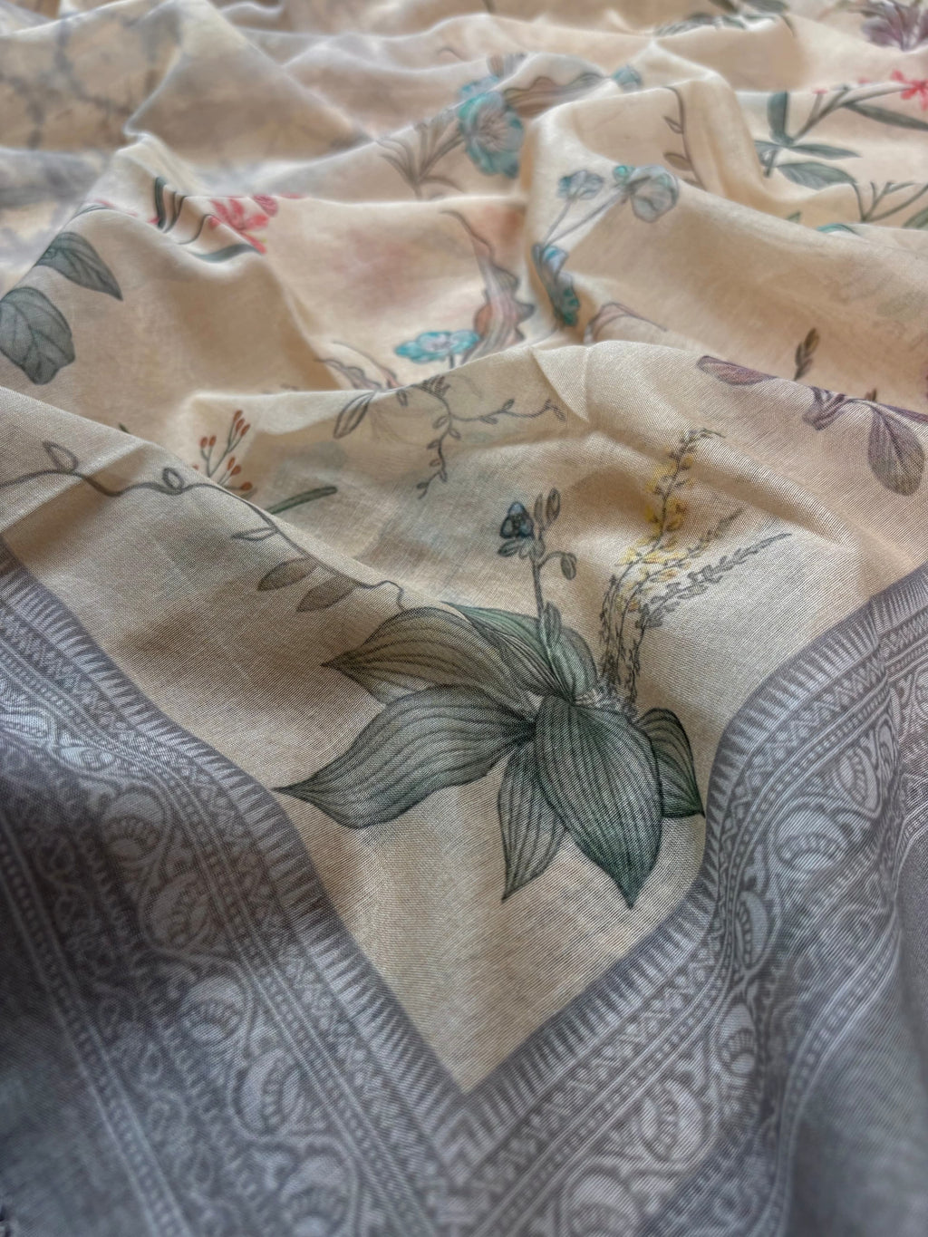 White Banarasi Tissue Silk Suit