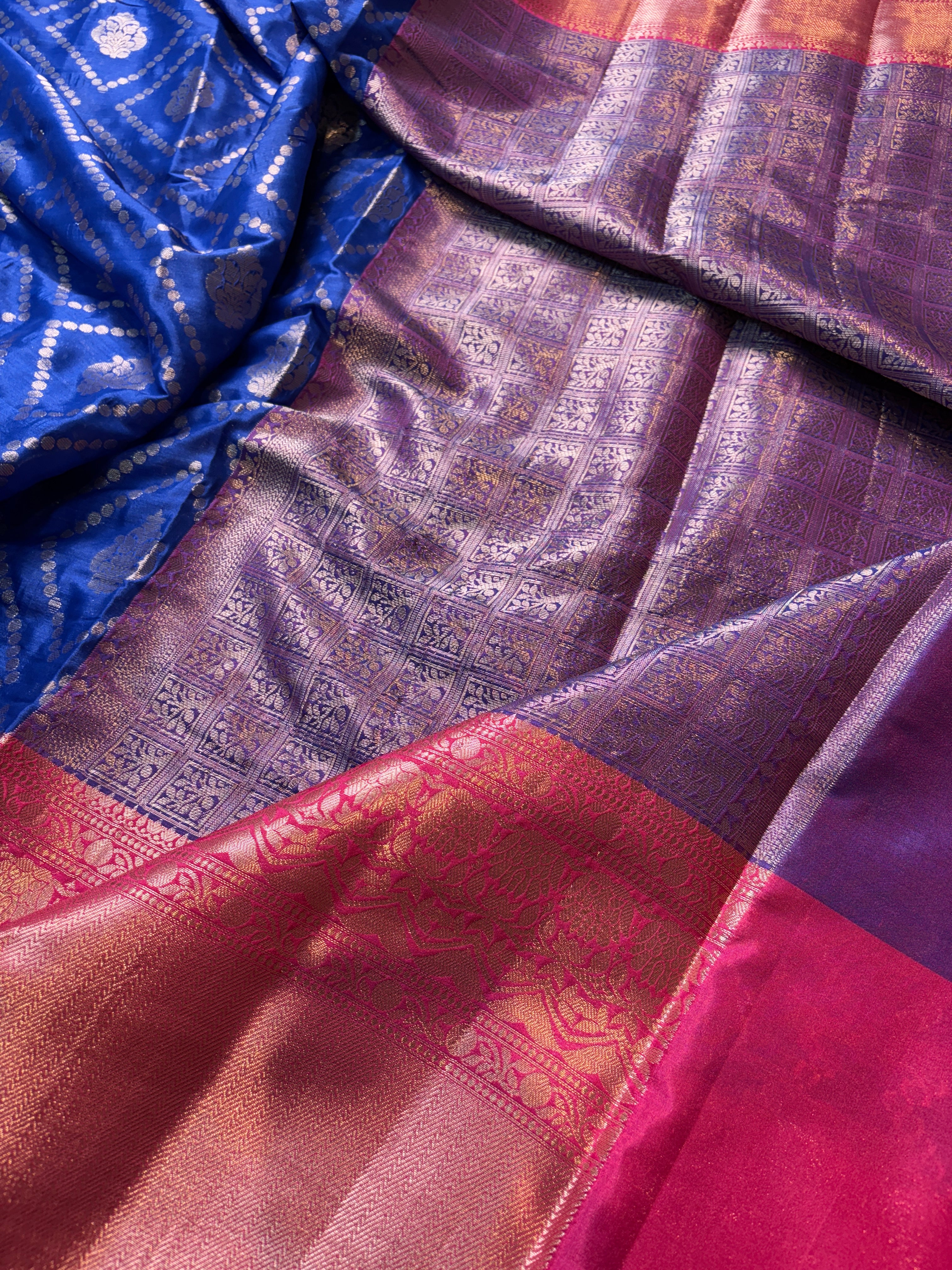 Contrast Banarasi Fancy Katan Saree
