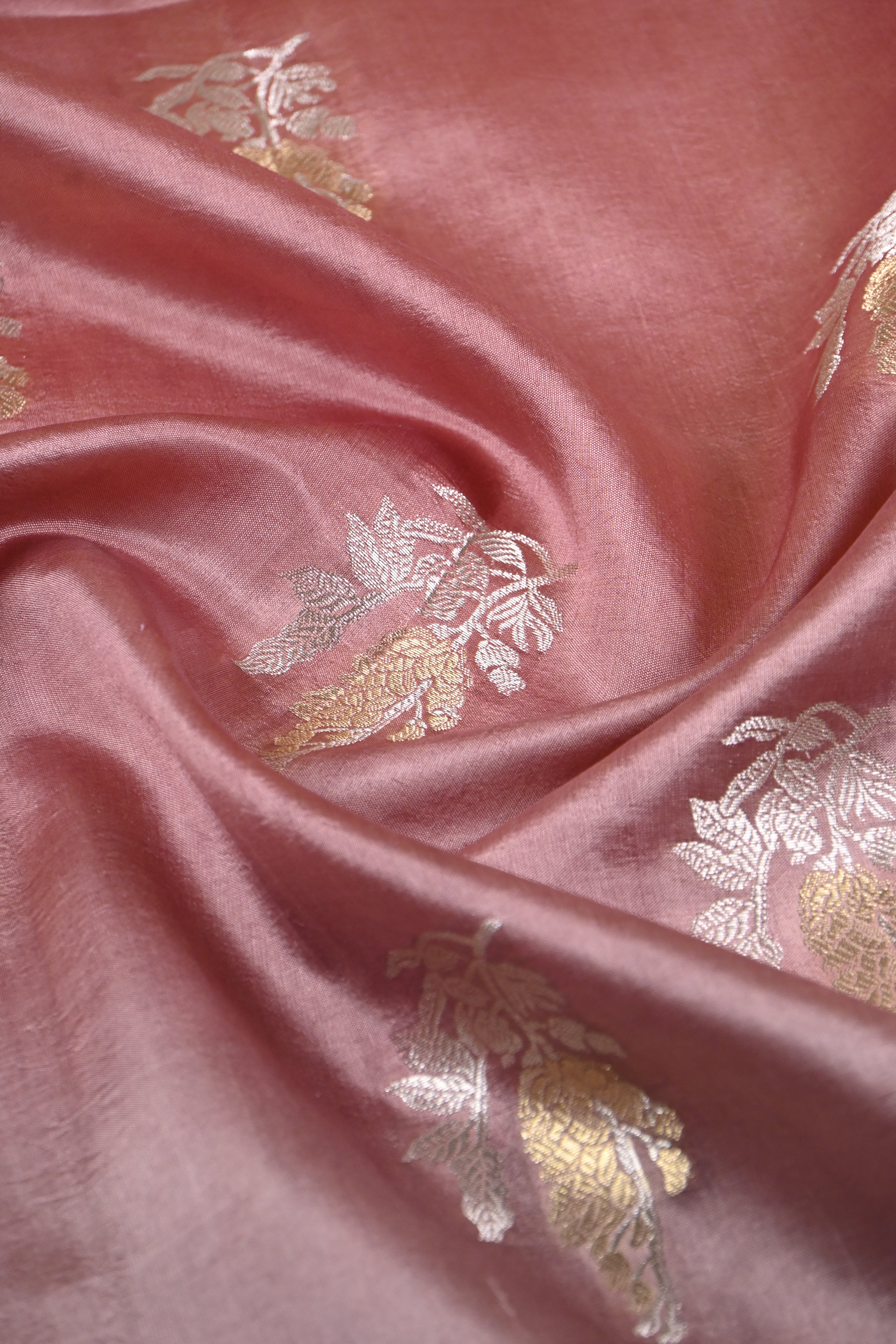 Dual Tone Pure Banarasi Katan Silk Saree