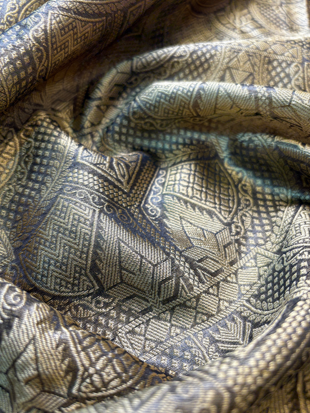 Green Banarasi Katan Tanchui Meena Saree