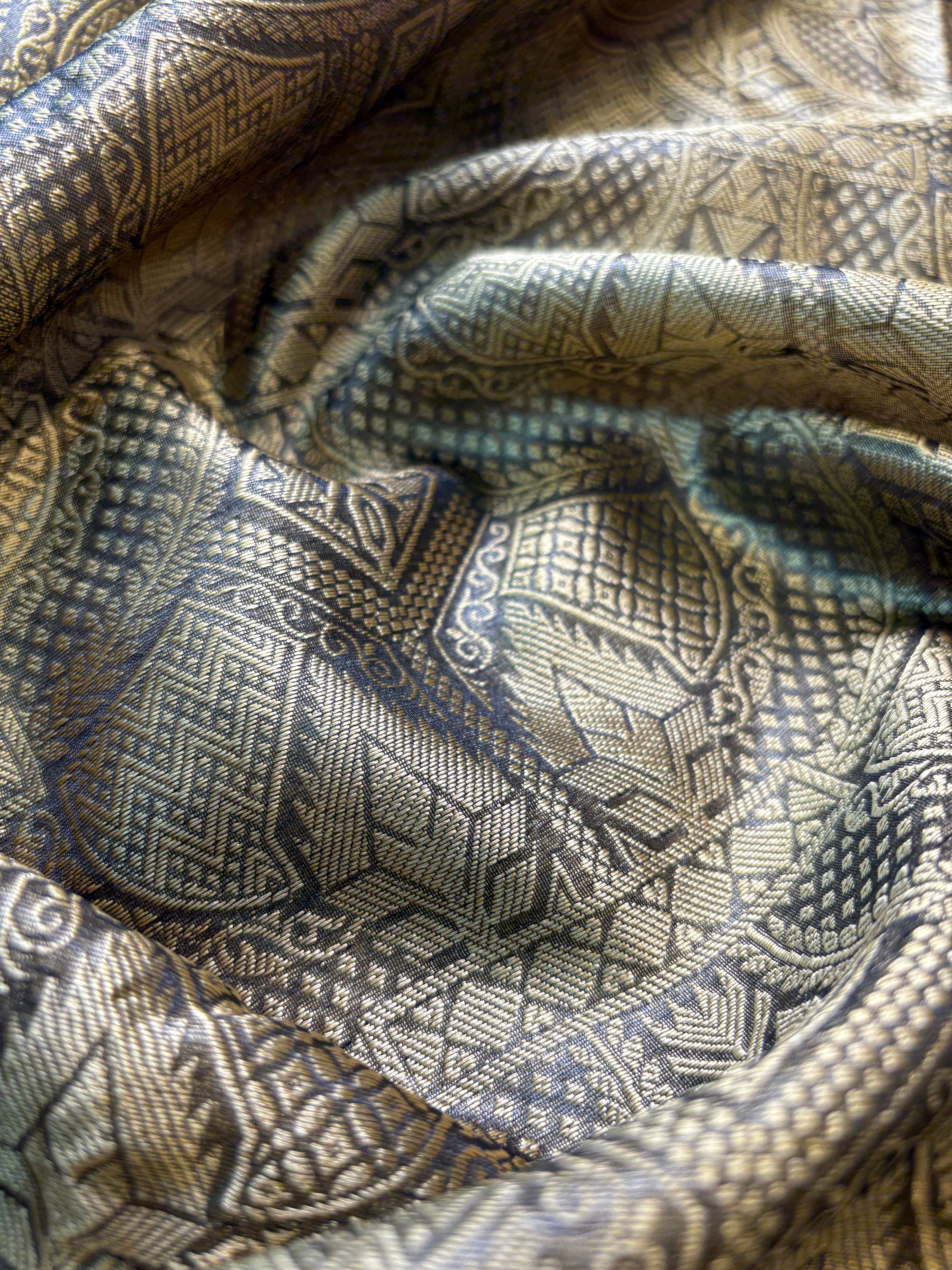 Green Banarasi Katan Tanchui Meena Saree